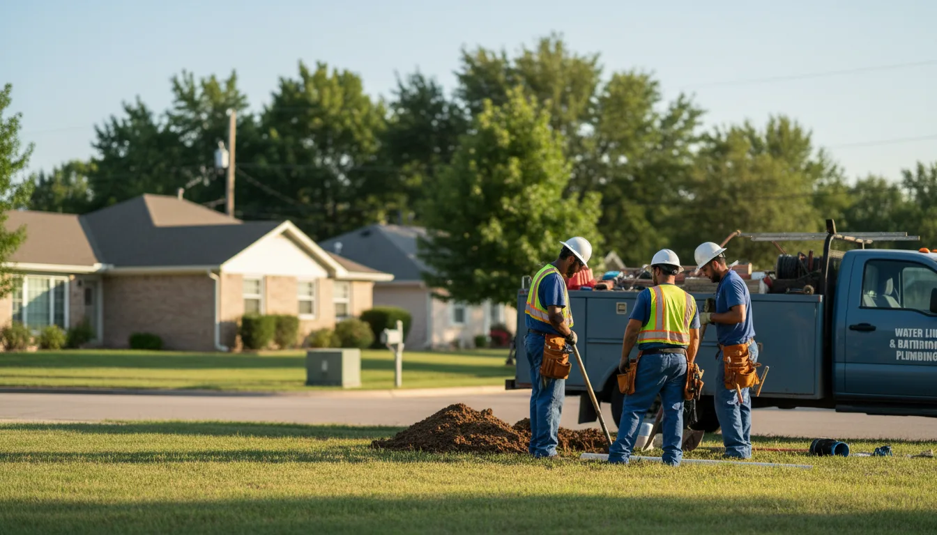 Residential water line and bathroom plumbing service in New Riegel, OH